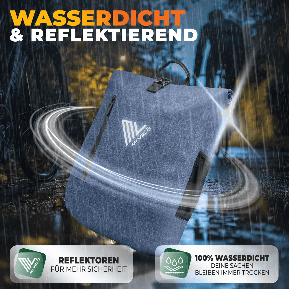 3in1 Fahrradtasche & Rucksack wasserdicht 20L "PRIMUS"