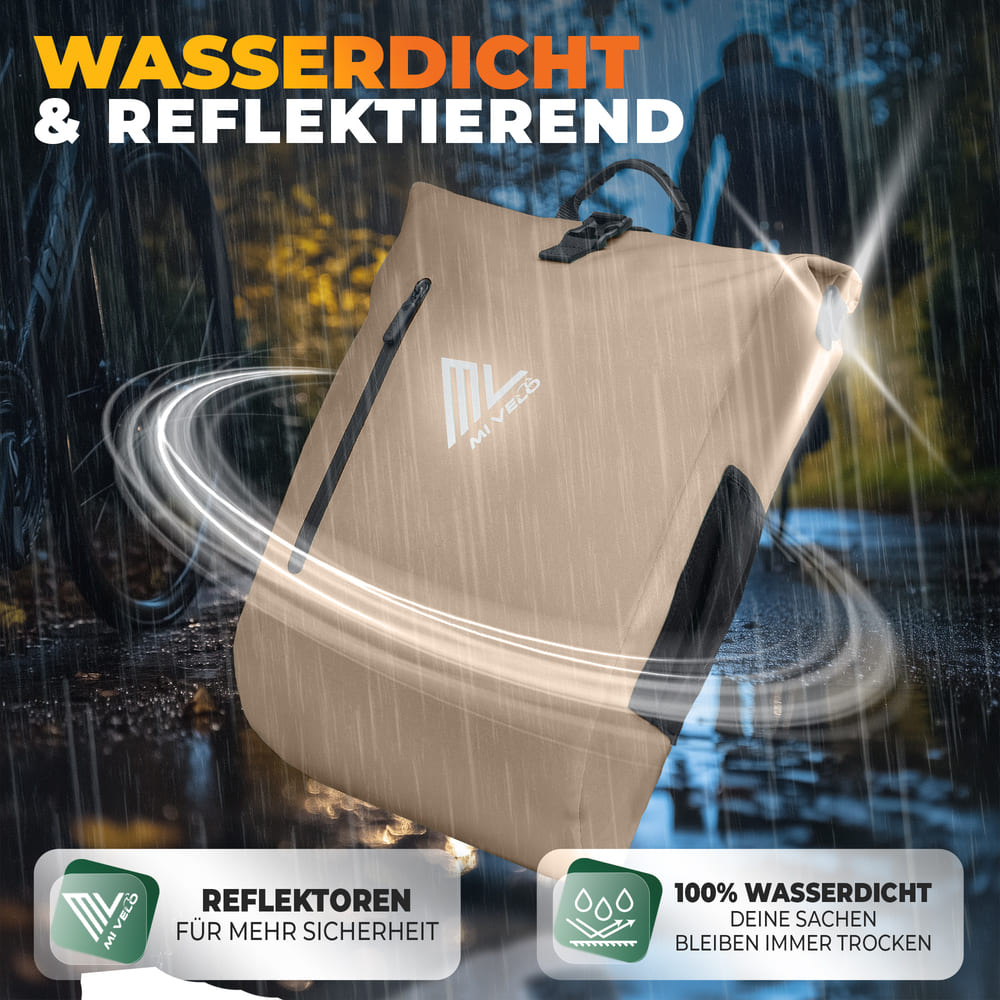 3in1 Fahrradtasche & Rucksack wasserdicht 20L "PRIMUS"