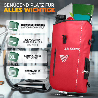 3in1 Fahrradtasche & Rucksack wasserdicht 20L "PRIMUS"