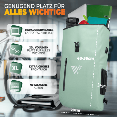 3in1 Fahrradtasche & Rucksack wasserdicht 20L "PRIMUS"