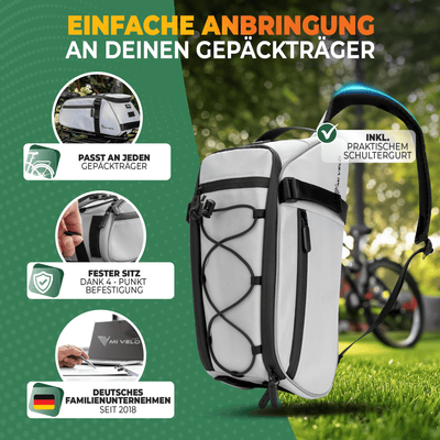 Gepäckträgertasche mit 3in1 Funktion aus recyceltem Material "Neo"