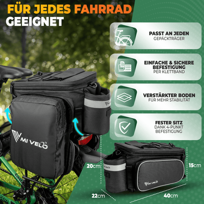 Gepäckträgertasche erweiterbar 10-20L "FELIX"