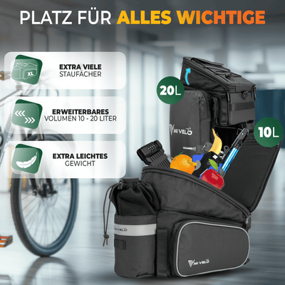 Gepäckträgertasche erweiterbar 10-20L "FELIX"