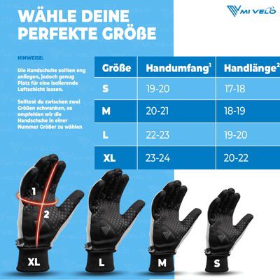 Übergangshandschuhe winddicht & wasserabweisend - Fahrradhandschuhe für Herbst & Frühling