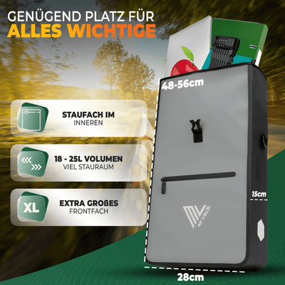 2in1 Fahrradtasche für Gepäckträger wasserdicht 25L "Max"