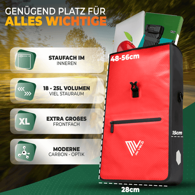 2in1 Fahrradtasche für Gepäckträger wasserdicht 25L "Max"