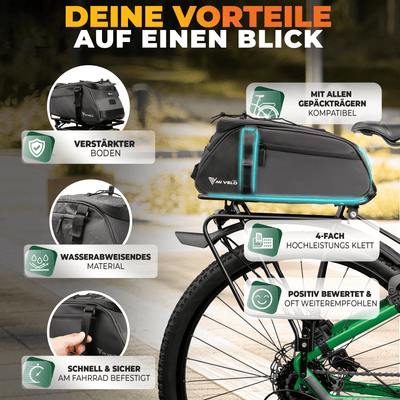 Gepäckträgertasche mit 3in1 Funktion aus recyceltem Material "Neo"