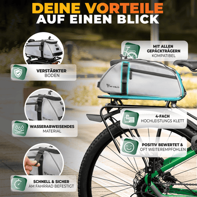 Gepäckträgertasche mit 3in1 Funktion aus recyceltem Material "Neo"