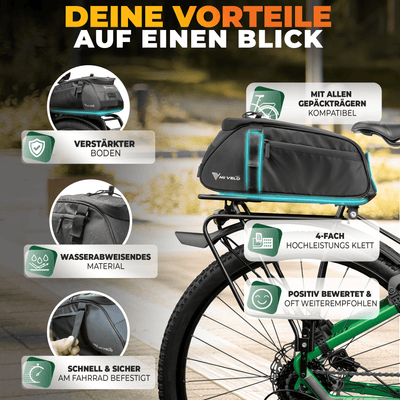Gepäckträgertasche mit 3in1 Funktion aus recyceltem Material "Neo"