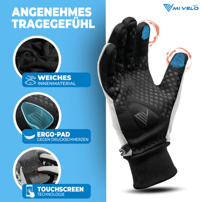 Übergangshandschuhe winddicht & wasserabweisend - Fahrradhandschuhe für Herbst & Frühling