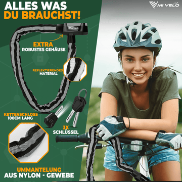 pegasus fahrradschloss kette Kettenschloss Schlüssel mit Vierkant-Kette & LED 100cm – MIVELO