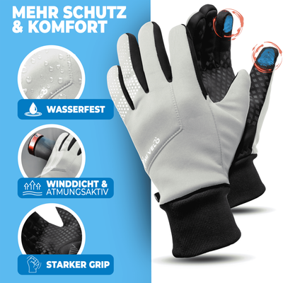 Übergangshandschuhe winddicht & wasserabweisend - Fahrradhandschuhe für Herbst & Frühling