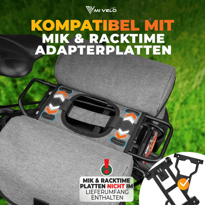 Fahrrad Doppeltasche aus recyceltem Material 36L "DUPLEX"