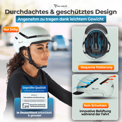 Fahrradhelm Damen & Herren mit Licht "NOVA"
