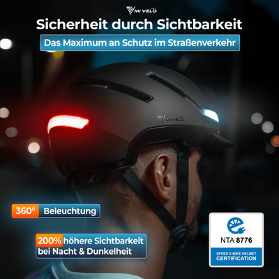 Fahrradhelm Damen & Herren mit Licht "NOVA"