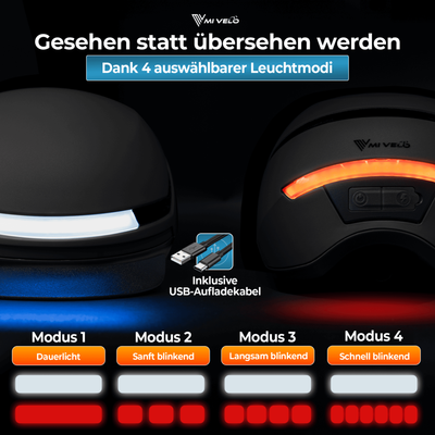 Fahrradhelm Damen & Herren mit Licht "NOVA"