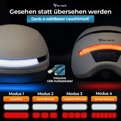 Fahrradhelm Damen & Herren mit Licht "NOVA"