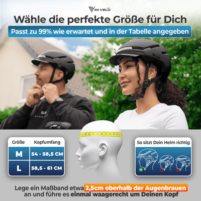 Fahrradhelm Damen & Herren mit Licht "NOVA"