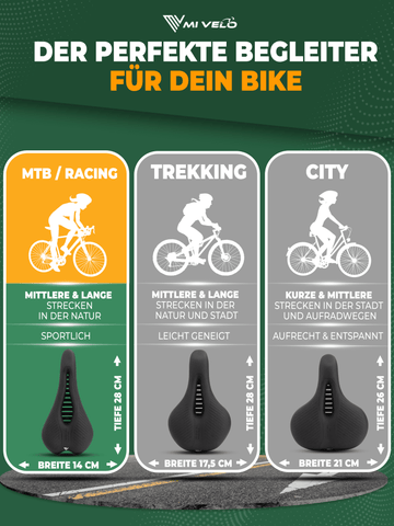 fahrradsattel der sich mitbewegt Ergonomischer Fahrradsattel mit Memory-Foam „MTB“ – MIVELO