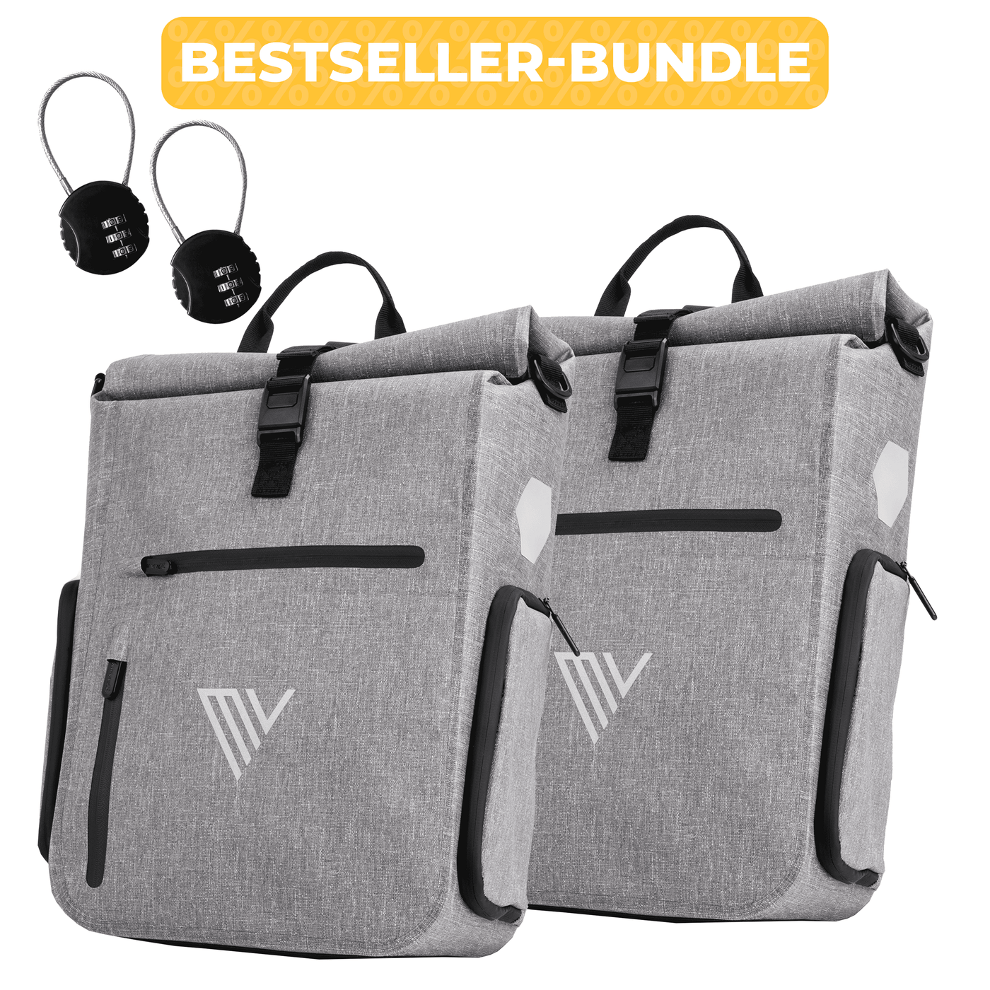 2x EVO Fahrradtaschen + 2x Schlösser