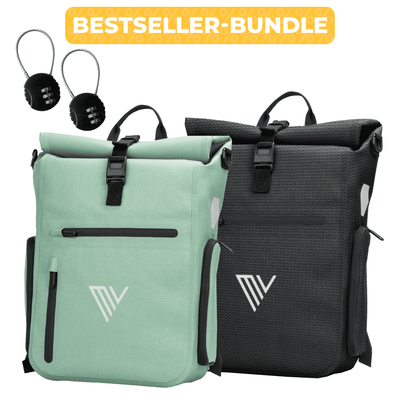 2x EVO Fahrradtaschen + 2x Schlösser