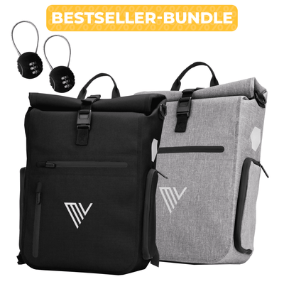 2x EVO Fahrradtaschen + 2x Schlösser