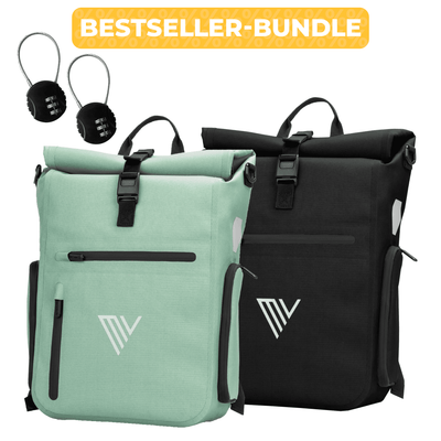2x EVO Fahrradtaschen + 2x Schlösser