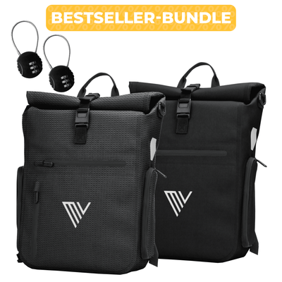 2x EVO Fahrradtaschen + 2x Schlösser