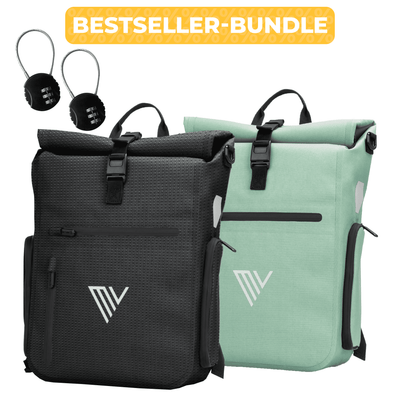 2x EVO Fahrradtaschen + 2x Schlösser