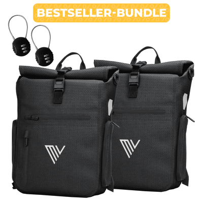 2x EVO Fahrradtaschen + 2x Schlösser