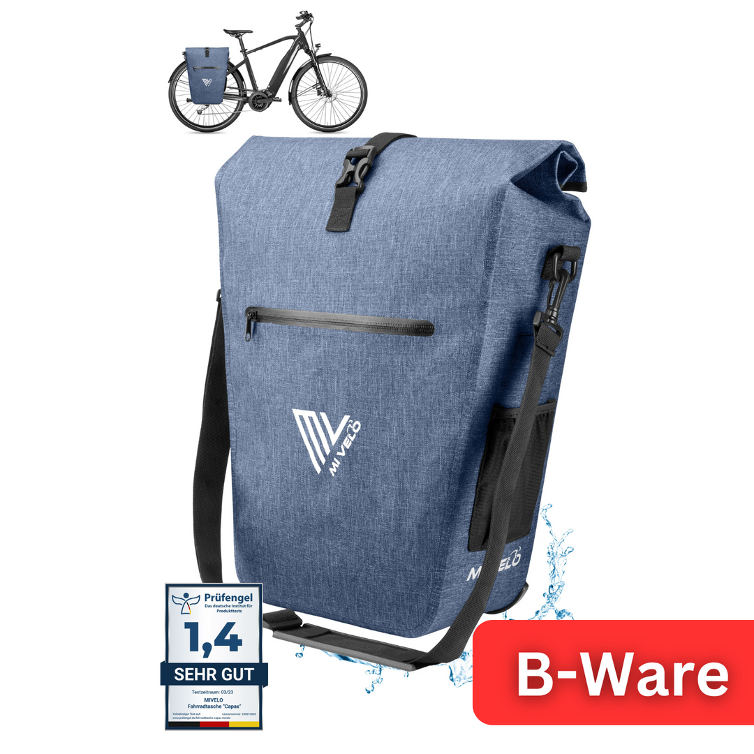 MiVelo B-Ware 2in1 Fahrradtasche Umhängetasche 25L wasserdicht