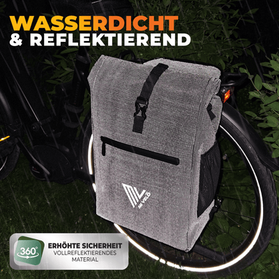 3in1 Fahrradtasche & Rucksack wasserdicht 25L "MAGNUM"