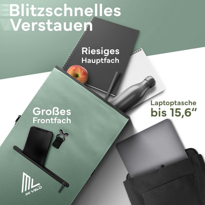 3in1 Fahrradtasche & Rucksack wasserdicht 25L "MAGNUM"