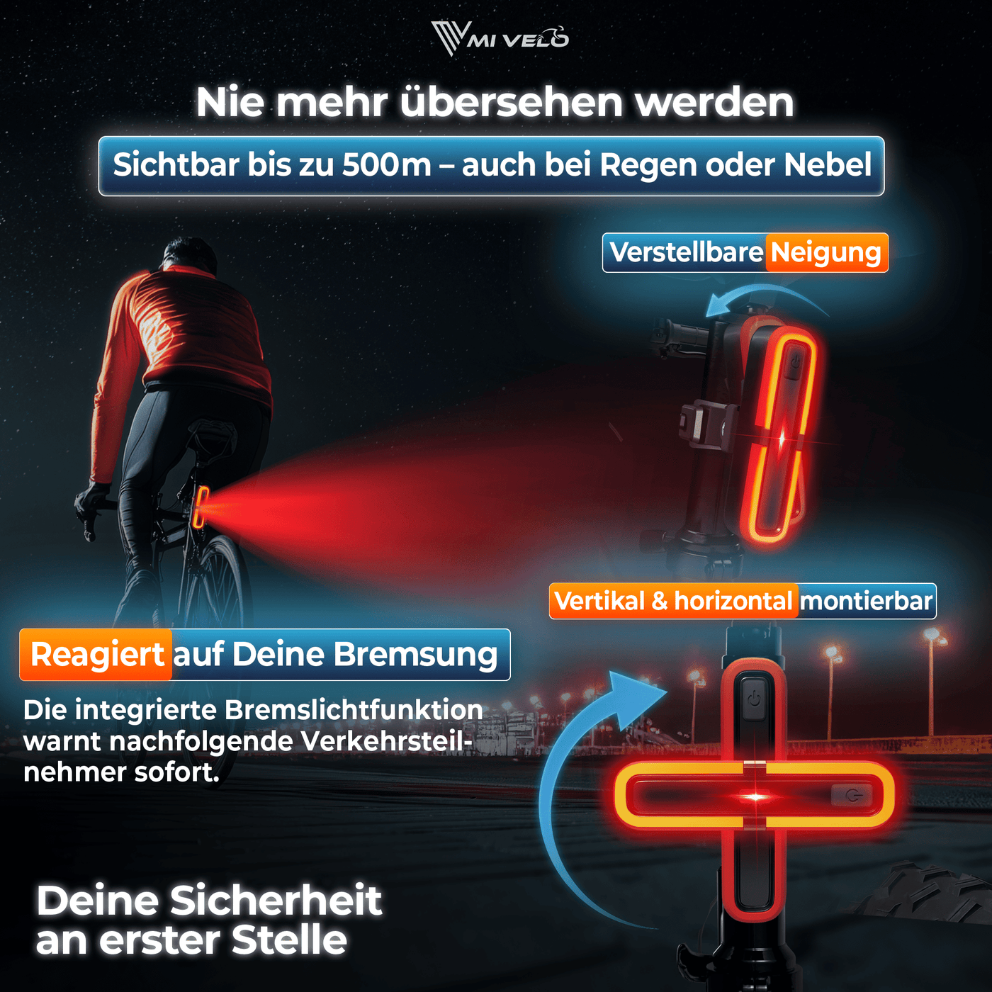 Fahrradlicht mit COB-Technologie