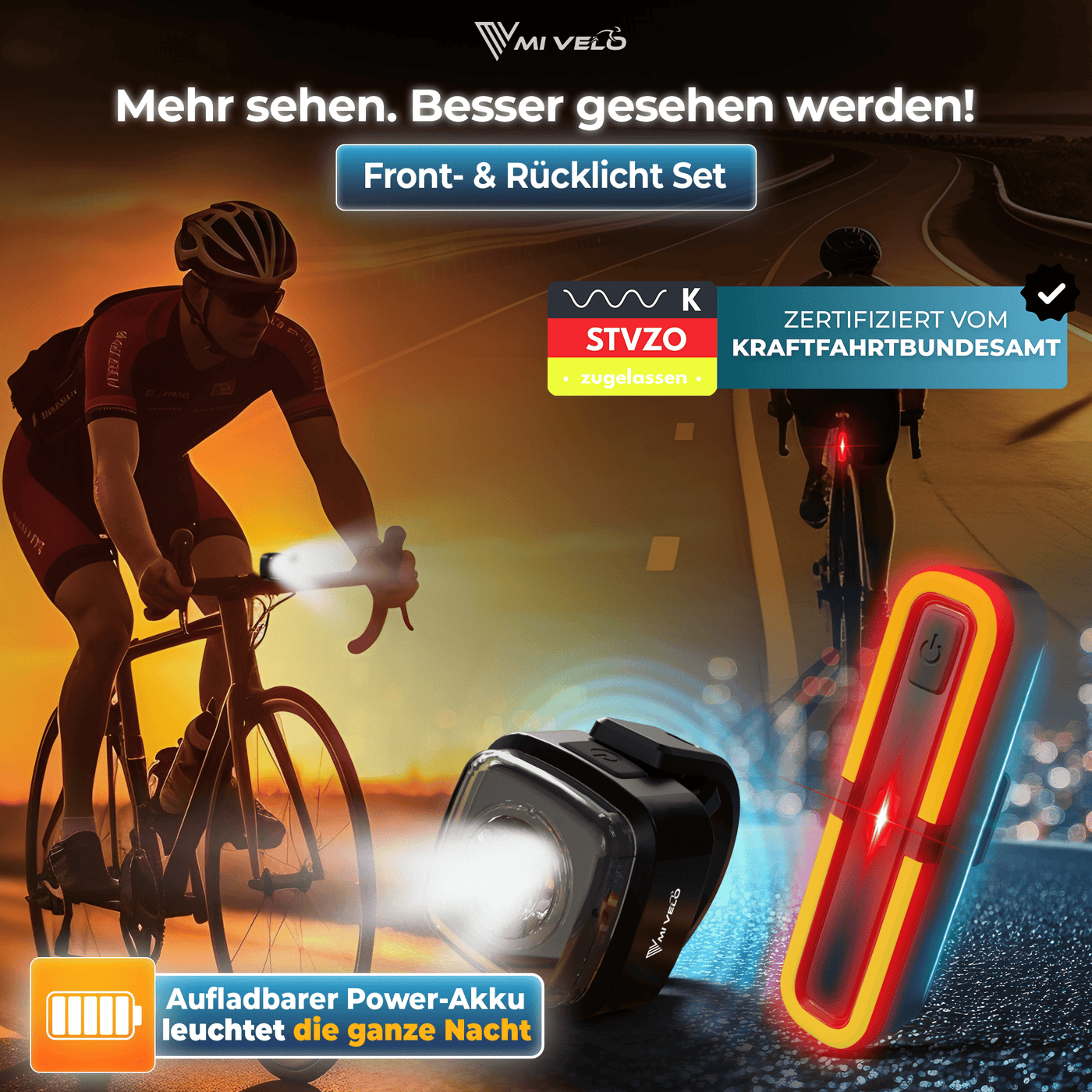 led fahrradbeleuchtung stvzo zugelassen Fahrradbeleuchtung mit COB-Technologie – MIVELO