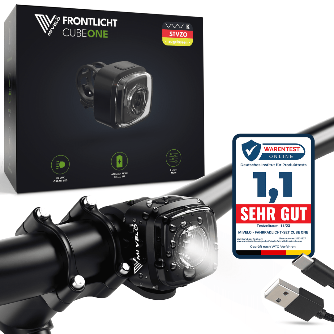 fahrradbeleuchtung 30 lux Fahrradlicht vorne 30Lux „CUBE Front“ label4:trixie hundesicherheit Farbe:schwarz (tiefschwarz) Faltbarer Fahrradanhänger Sattelstützenkupplung |