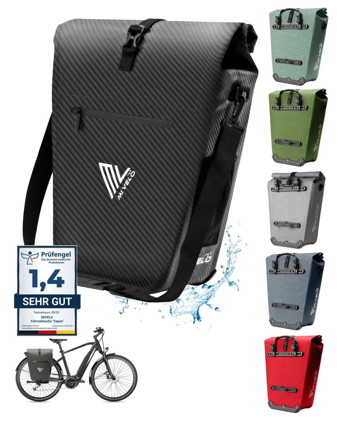 fahrradtasche gepäckträger test MIVELO