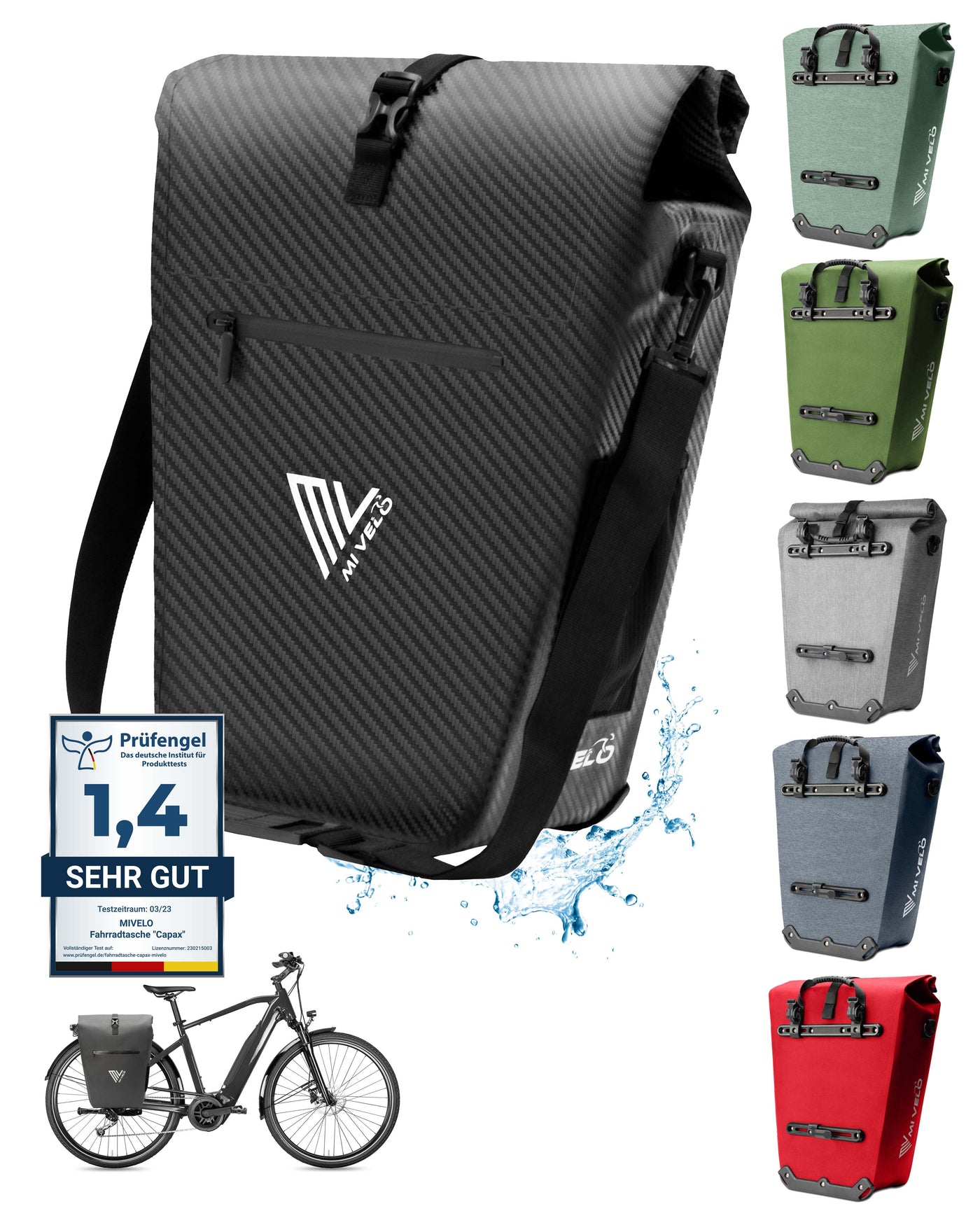 fahrradtaschen 25 liter MIVELO