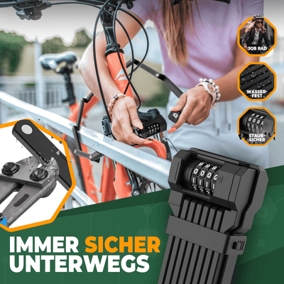 Fahrradschloss Faltschloss mit Zahlencode 120cm lang