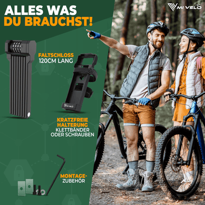 Fahrradschloss Faltschloss mit Zahlencode 120cm lang