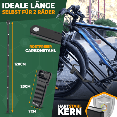 Fahrradschloss Faltschloss mit Zahlencode 120cm lang