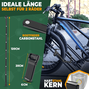 fahrradschloss 120 cm Fahrradschloss Faltschloss mit Zahlencode 120cm „TAURUS“ – MIVELO
