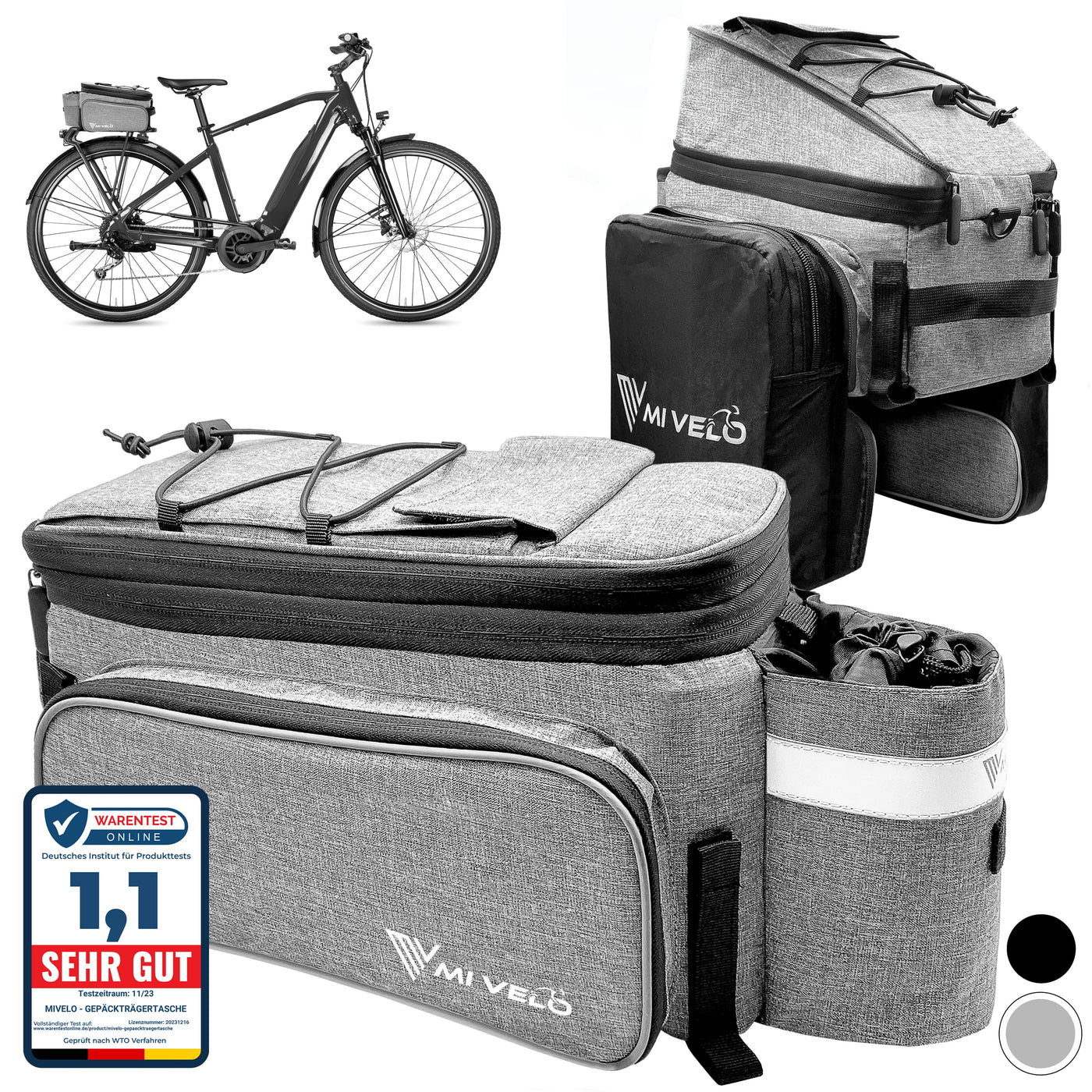 Gepäckträgertasche erweiterbar 10-20L "FELIX"