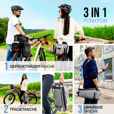 MIVELO - Gepäckträgertasche mit Isolierfunktion erweiterbar 10-20L "Keanu"