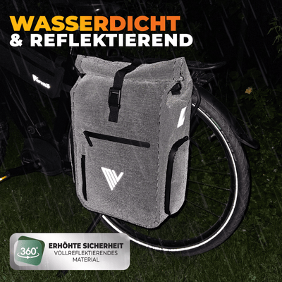 Wasserdichte Fahrradtasche & bequemer Rucksack kombiniert "EVO"