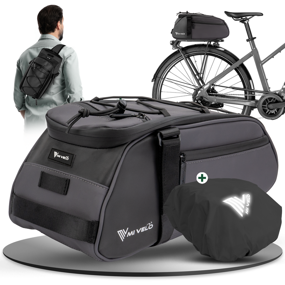 mivelo fahrradtasche 3 in 1 3in1 Gepäckträgertasche reflektierend 9L „NEO“ – MIVELO