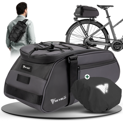 Gepäckträgertasche mit 3in1 Funktion aus recyceltem Material "Neo"