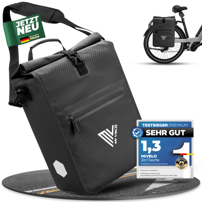 2in1 Fahrradtasche für Gepäckträger wasserdicht 25L "Max"