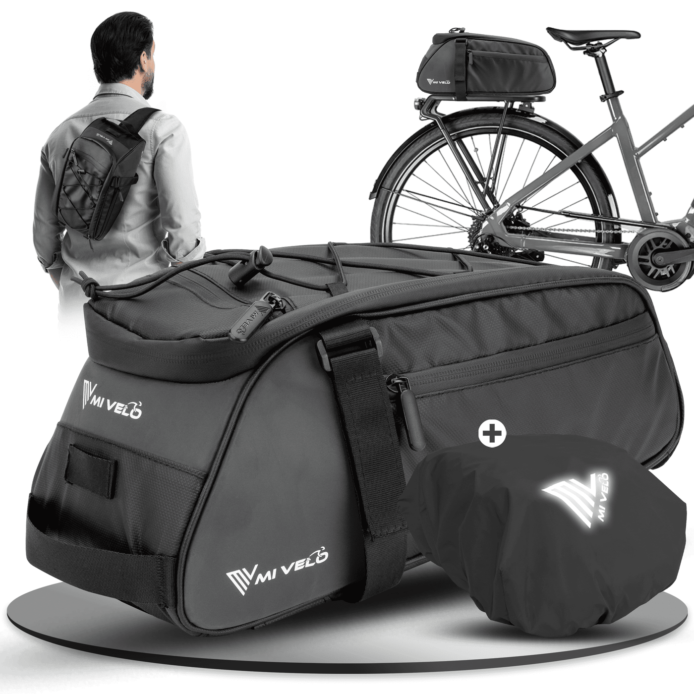 Gepäckträgertasche mit 3in1 Funktion aus recyceltem Material "Neo"