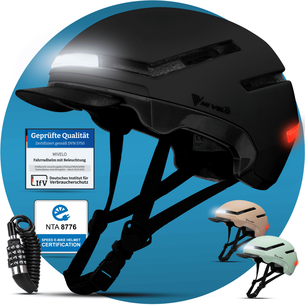 Fahrradhelm Damen & Herren mit Licht "NOVA"